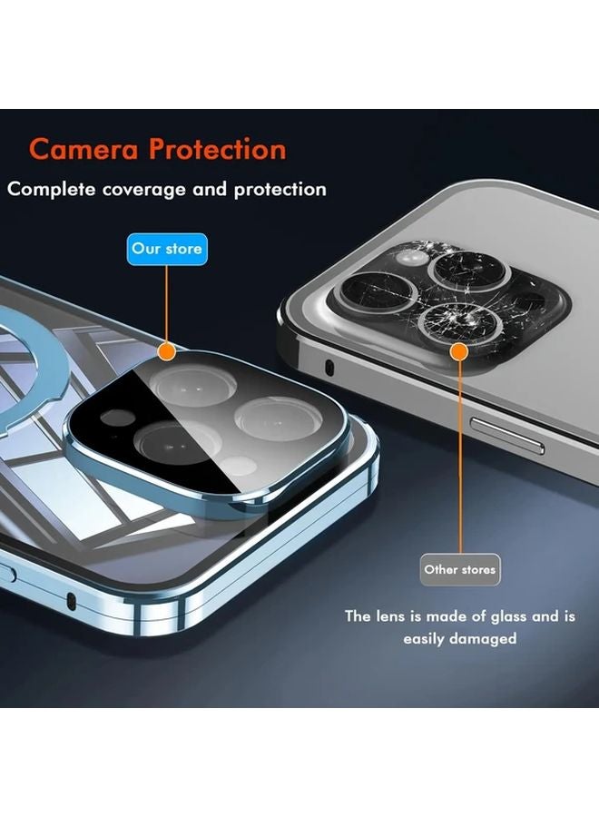 Golden Magnetic Privacy Case For iPhone 16 Pro Max With Lock Card Holder - Image 4