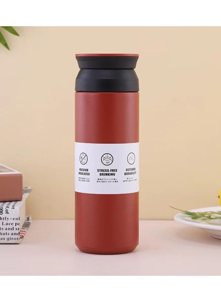 QSHOP Japanese Style Insulated Water Cup for Men Women Portable 304 Stainless Steel Insulated Cup Student Cup High Looking Kids Cup (480ml) - Image 1