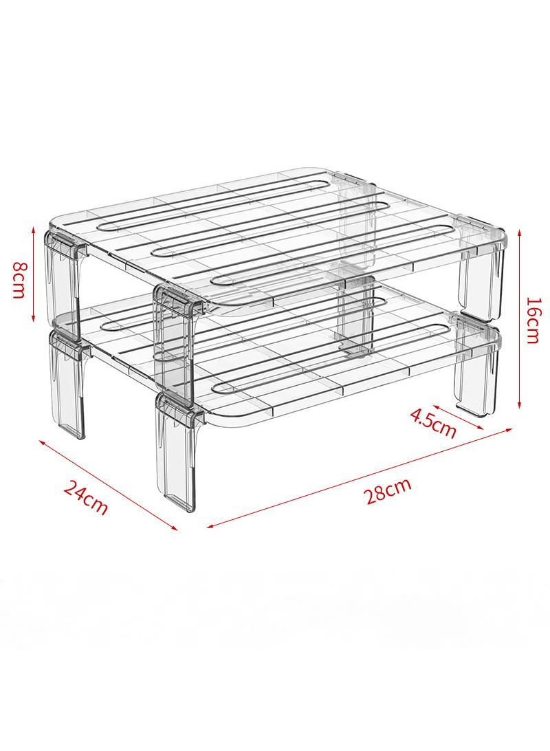 general Stackable Refrigerator Tiered Shelf Clear - Image 1