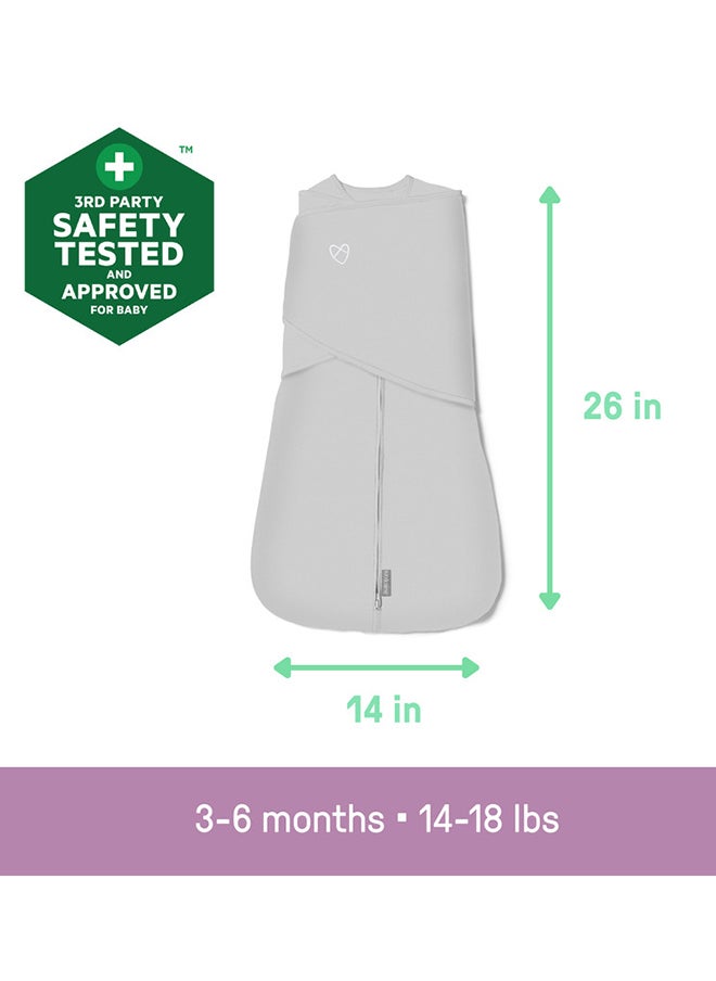 SwaddleMe Summer Infant by Ingenuity Arms Free Convertible Swaddle - Luna, 3 - 6 Months  - Image 3