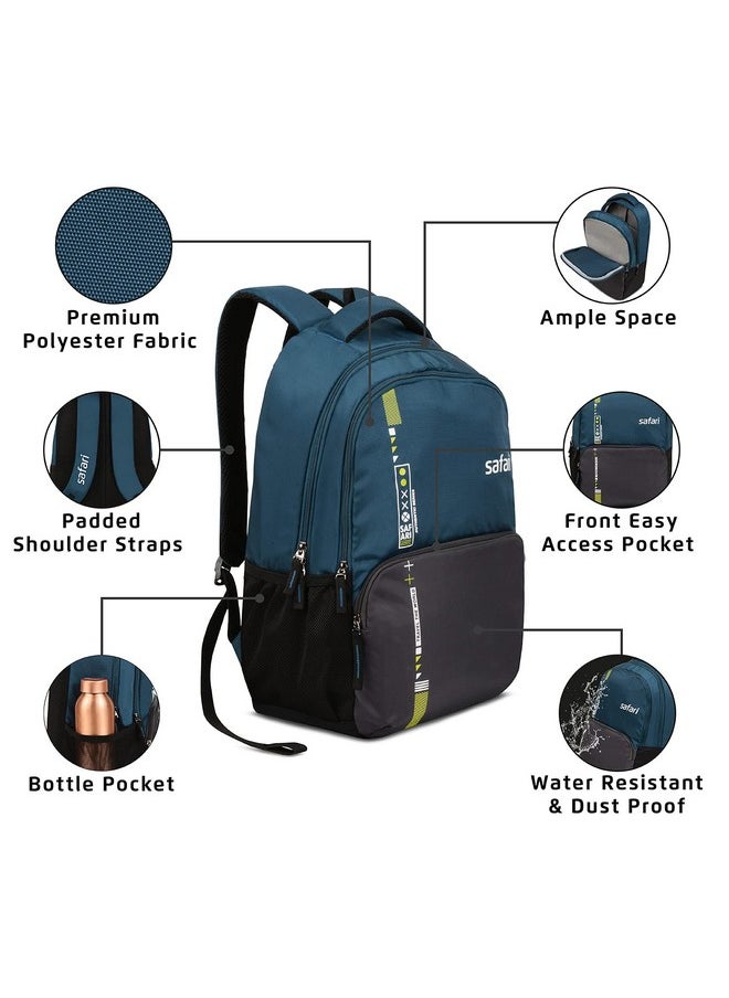 Safari Safari Quill Laptop Backpack 26 Ltrs Water Resistant Fabric - Blue, L (QUILL19CBBLU)  - Image 2