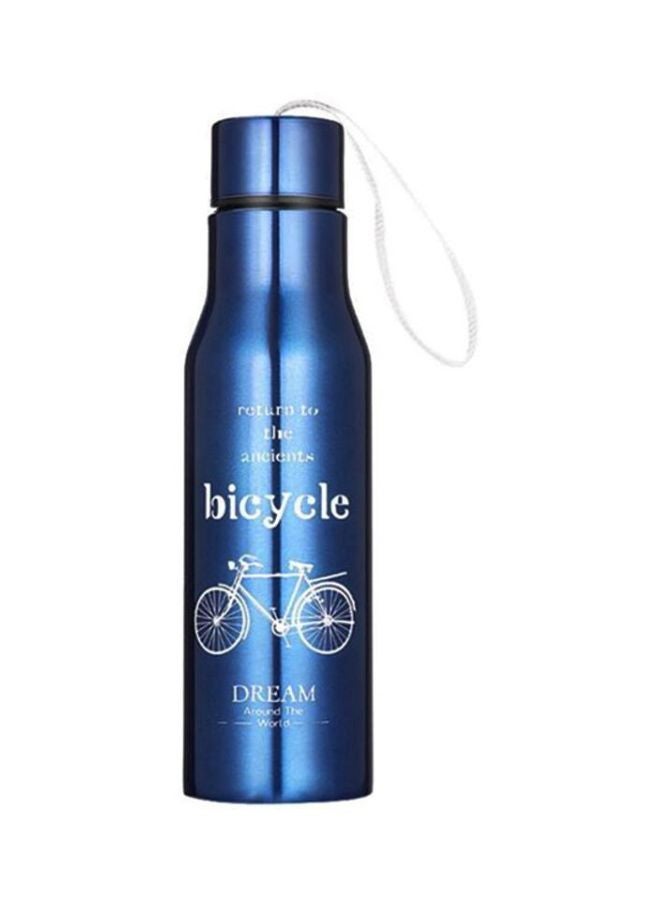 Portable Leak-Proof Sports Water Bottle Blue/White 23.5x6.6cm