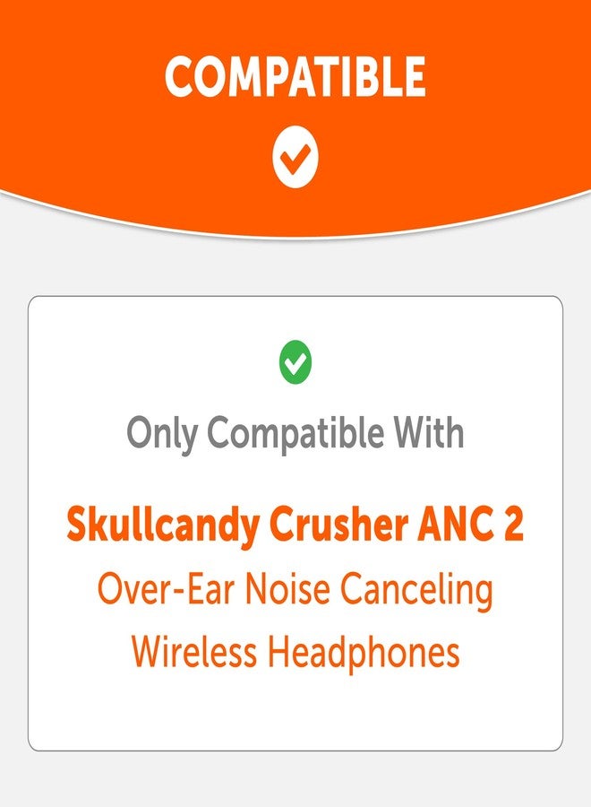 WC PadZ Crusher ANC 2 - Premium Replacement Earpads for Skullcandy Crusher ANC 2 On-Ear Headphones by Wicked Cushions | Enhanced Comfort & Sound Isolation | Black - Image 2