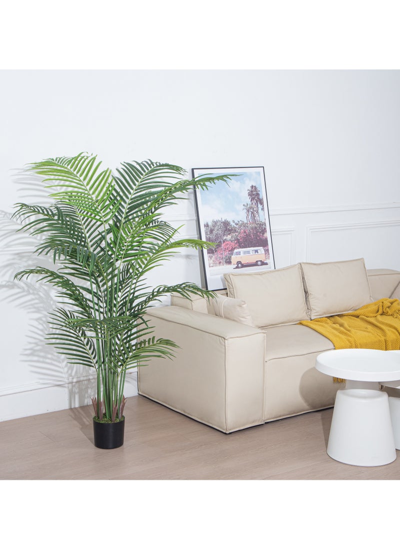 MAMATOONS 180CM Tall Artificial Palm Areca Tree Artificial Plant with Green Moss in Black Pot Realistic Faux Indoor Outdoor Decorative Plant for Home Office Living Room and Patio  - Image 4