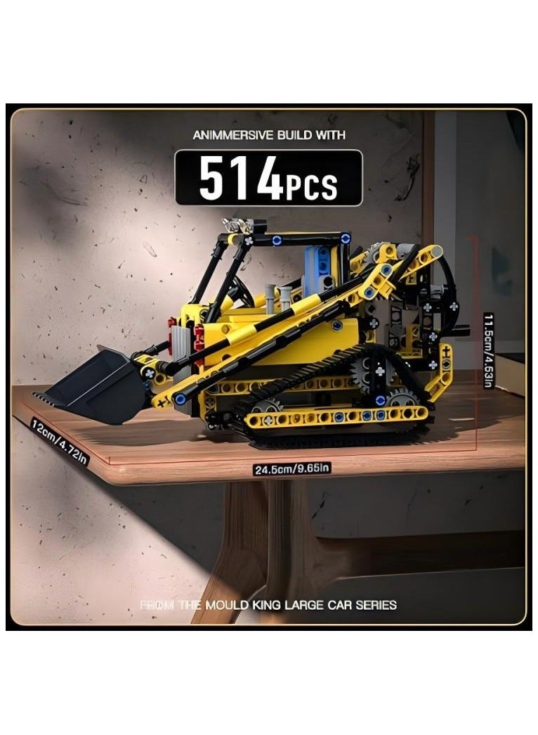 mould king 13014S technology remote control excavator building block module, crawler bulldozer building parts, STEM building block model kit, children's building block toys, boy/girl gifts (514 pieces) 8+  - Image 2