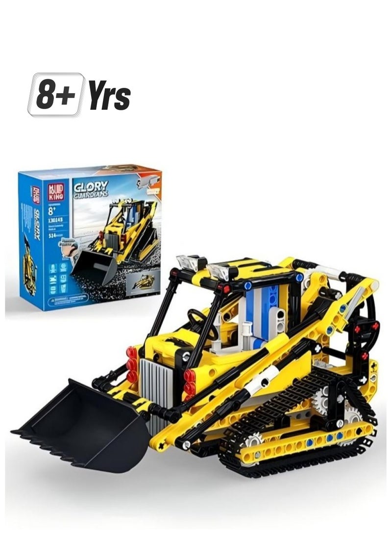 mould king 13014S technology remote control excavator building block module, crawler bulldozer building parts, STEM building block model kit, children's building block toys, boy/girl gifts (514 pieces) 8+  - Image 1