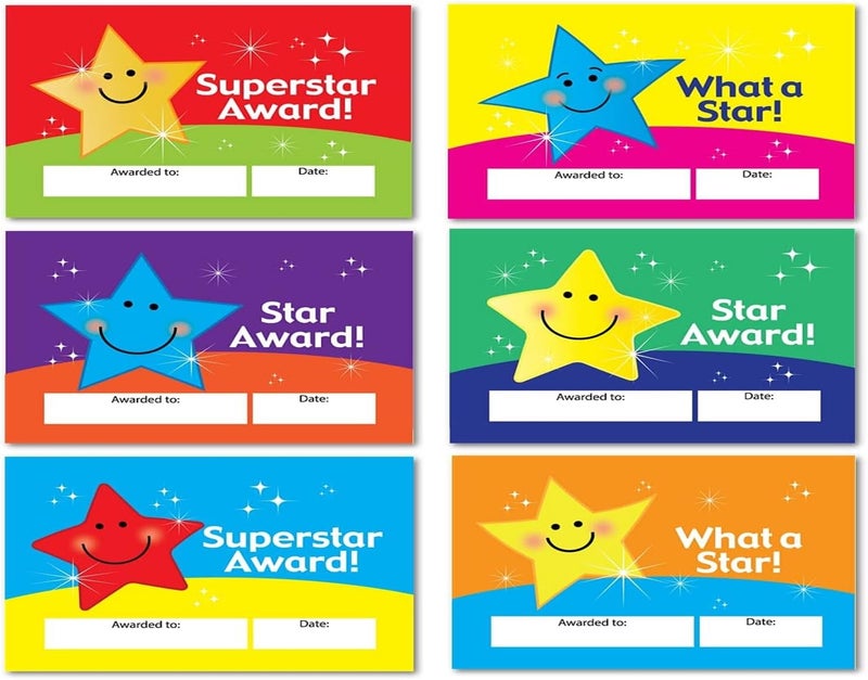24 Punch Cards Stars Homeworks Student Awards Loyalty Cards, Incentive Loyalty Reward Card, for Classroom Business Kids Behavior Students Teacher (24 Cards)