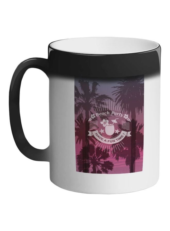RYN Beach Party Printed Colour Changing Coffee Mug Black 11ounce