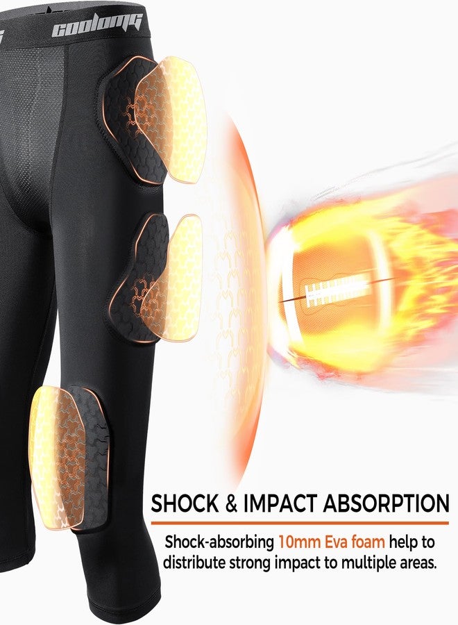 COOLOMG Youth Girdle Football 7-Pad for Knee Thigh Hip Tailbone Protection - Image 3