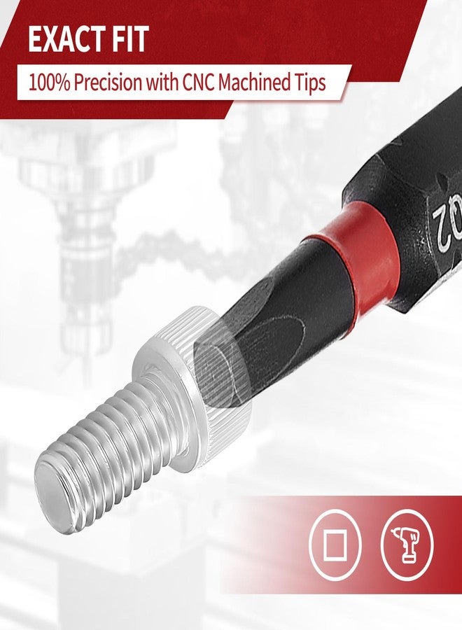 ColumPRO 5PCS Robertson Square Drive Bits, Premium S2 Alloy Steel Square Drill Bit Set, Size # 0,1,2,3,4, 1/4 Inch Hex Shank, 1 inch Long - Image 3