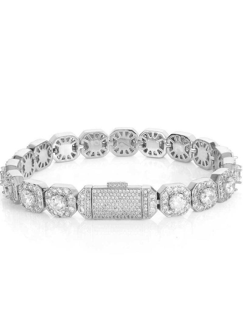 Mark Fairwhale Men's Zircon Bracelet Fashion Brand Personalized Width 10mm  - Image 1