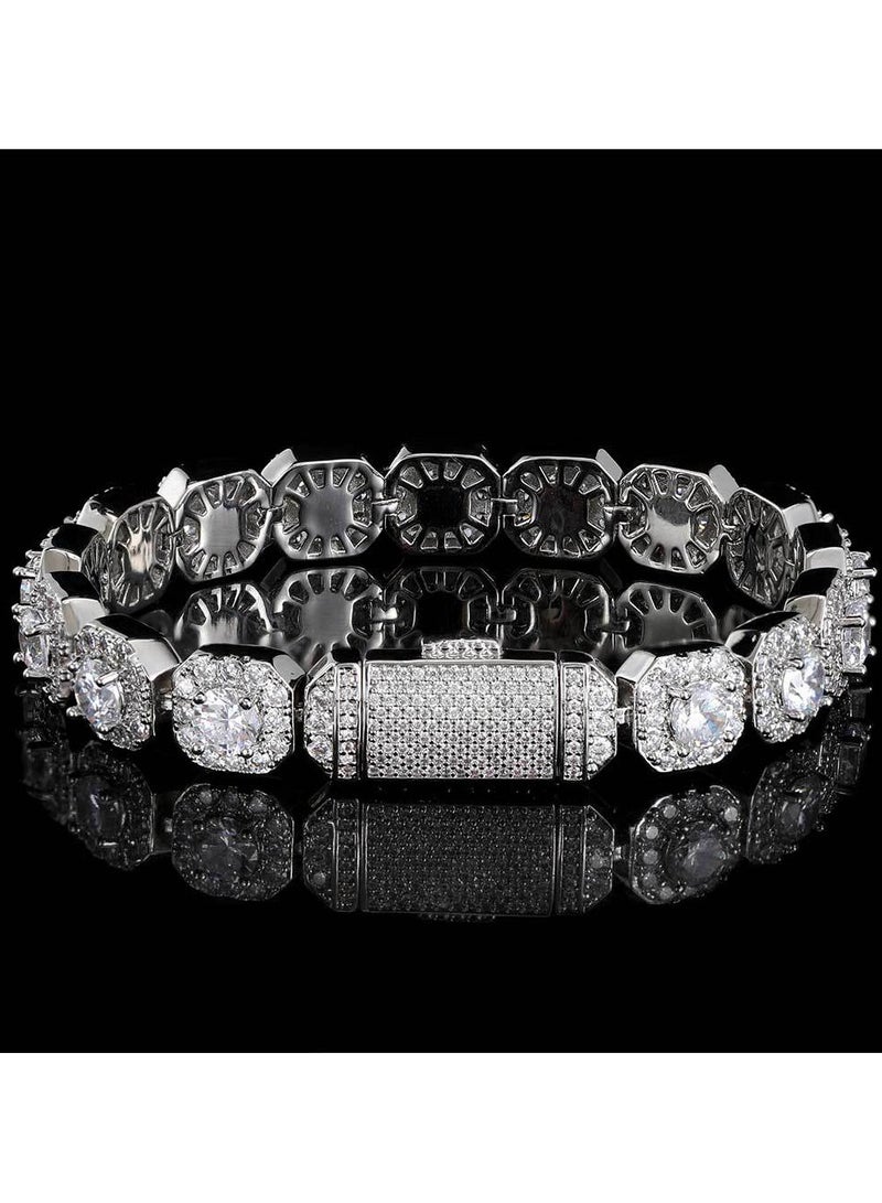 Mark Fairwhale Men's Zircon Bracelet Fashion Brand Personalized Width 10mm  - Image 2