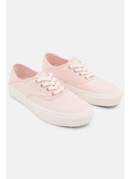 Women Authentic Sf Lace Up Skate Shoes, Pink/White
