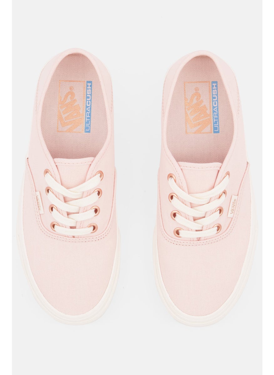 VANS - Women Authentic Sf Lace Up Skate Shoes, Pink/White - Image 1