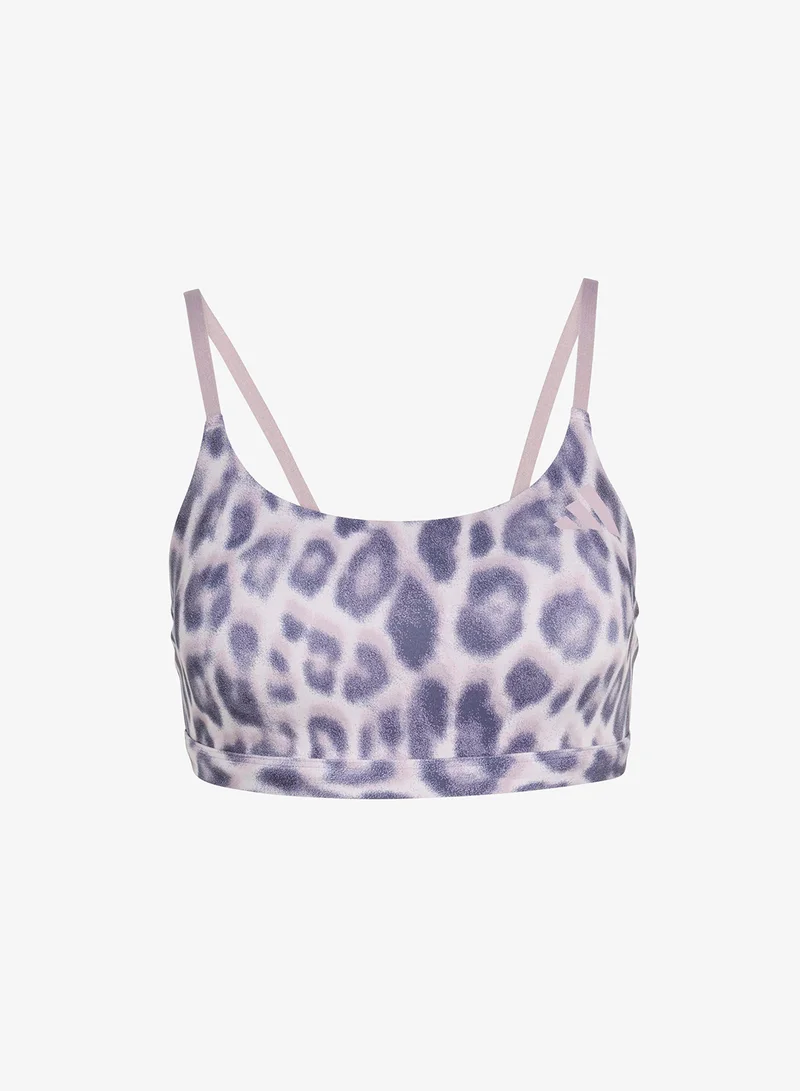 Adidas  Optime Essentials Workout Leopard Light Support Bra for Women | Best Price UAE
