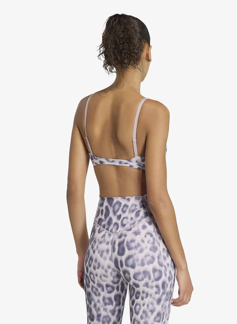 Adidas  Optime Essentials Workout Leopard Light Support Bra for Women | Best Price UAE