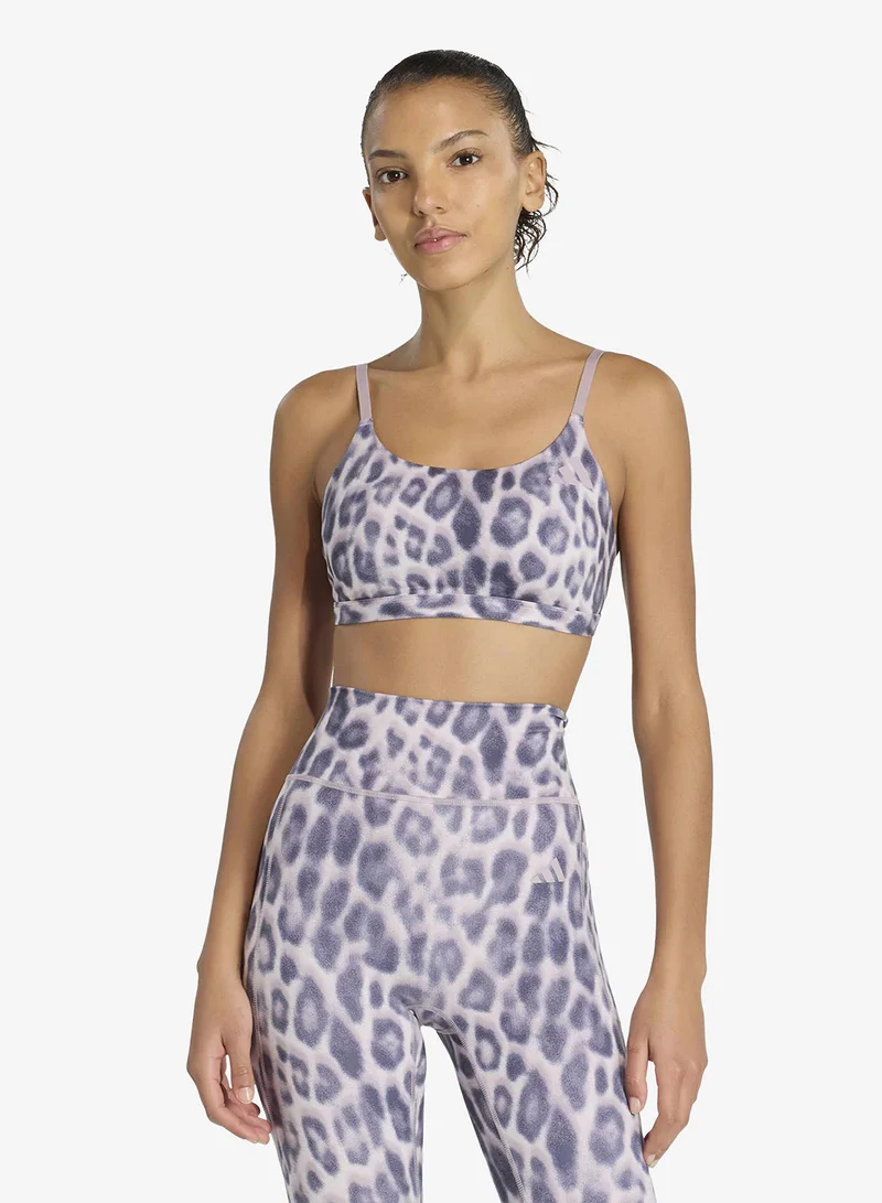 Optime Essentials Workout Leopard Light Support Bra