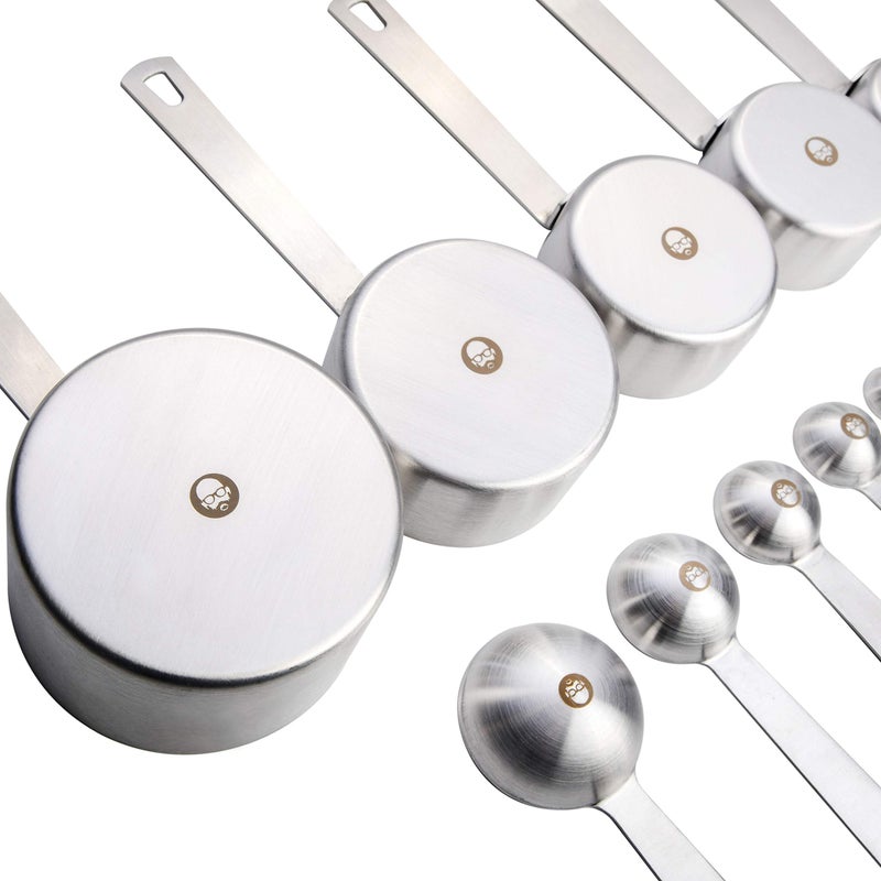 Babish 10-Piece Stainless Steel Measuring Cups & Spoon Set - Image 2