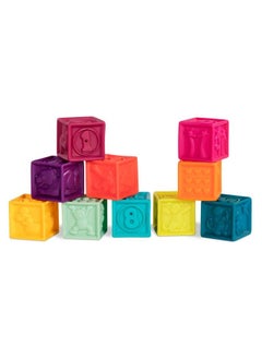 Toys By Battat Baby Blocks Stacking & Building Toys For Babies 10 Soft Blocks For Learning Numbers Shapes Colors Animals One Two Squeeze Educational & Developmental Infant Toddler