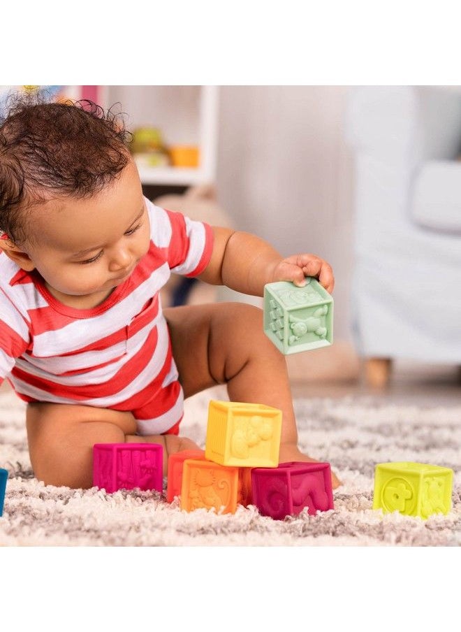 B. - Toys By Battat Baby Blocks Stacking & Building Toys For Babies 10 Soft Blocks For Learning Numbers Shapes Colors Animals One Two Squeeze Educational & Developmental Infant Toddler - Image 1