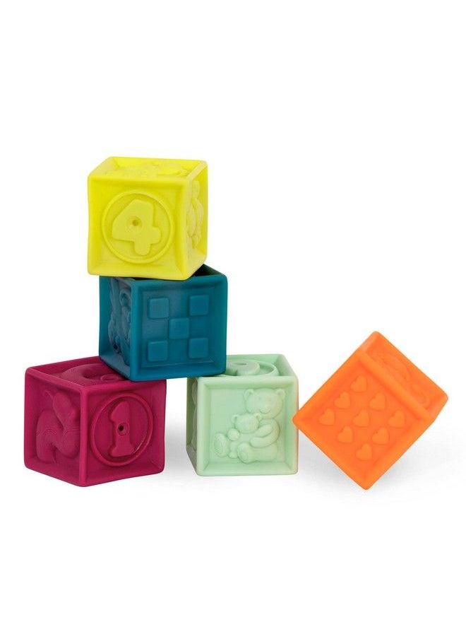 B. - Toys By Battat Baby Blocks Stacking & Building Toys For Babies 10 Soft Blocks For Learning Numbers Shapes Colors Animals One Two Squeeze Educational & Developmental Infant Toddler - Image 1
