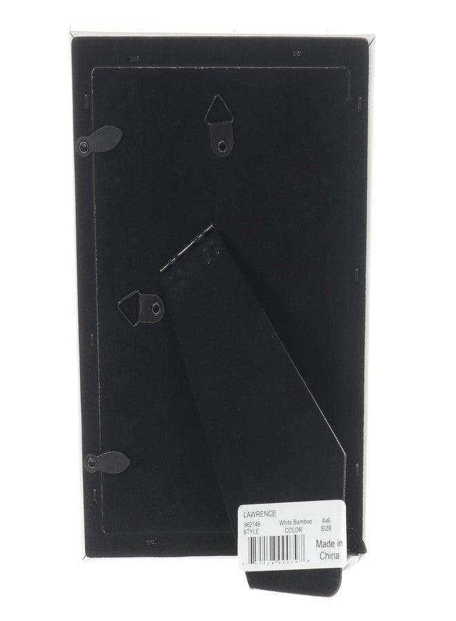 Lawrence Frames White Picture Frame - Bamboo Design - 4x6 - Image 5