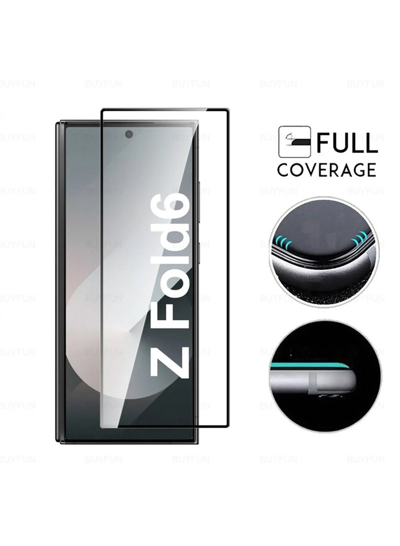 Wtech Samsung Galaxy Z Fold6 5G 2024 Premium E2E Full Glue Full Cover Tempered Glass Screen Protector (MSGECN) -  Clear/Black - Image 5