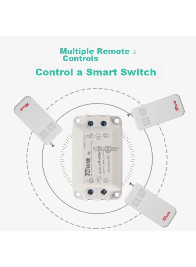 Towe Wireless Remote Control Switch, 220v Single-way Lighting Power Remote Controller, Smart Wireless Remote Control Switch For Home Use, Can Pass Through Walls - Image 2