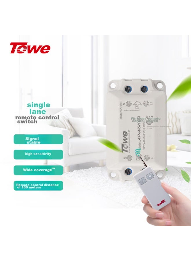 Towe Wireless Remote Control Switch, 220v Single-way Lighting Power Remote Controller, Smart Wireless Remote Control Switch For Home Use, Can Pass Through Walls - Image 1