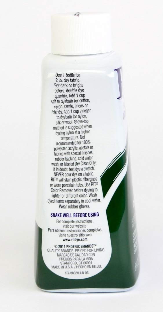 Rit Dye Liquid Dye, 8 fl oz, Dark Green, 3-Pack - Image 3