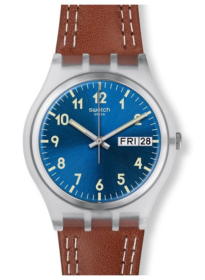 Swatch ساعة يد ويندي ديون كوارتز مقاومة للماء للجنسين - 36 مم - Image 3