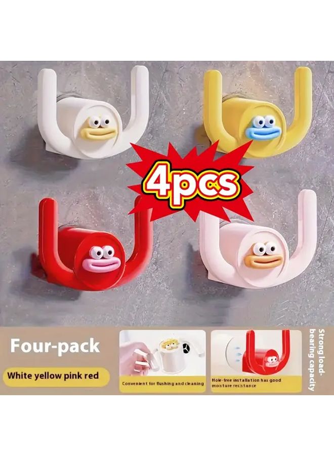 White Wall Mounted Slipper Hook No Drilling Required Easy Install For Bathroom Bedroom - Image 2