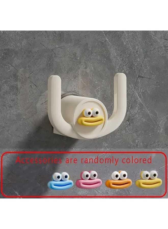 White Wall Mounted Slipper Hook No Drilling Required Easy Install For Bathroom Bedroom - Image 1