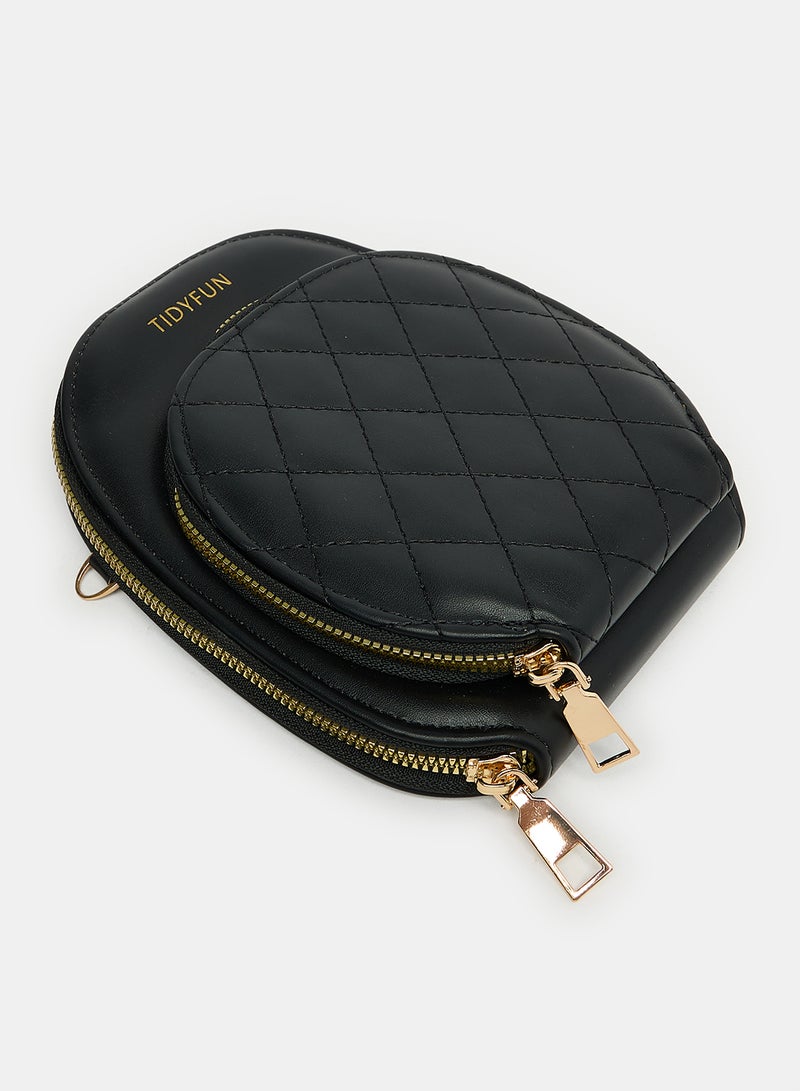 Leather with 1 Zipper Bifold Wallet With Print Design And card Pocket For Women
