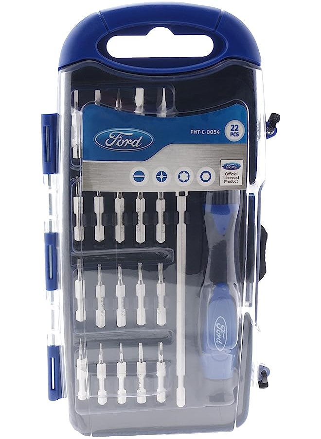 Ford - Tools Chrome Vanadium Ratchet Screwdriver Set Of 22, Fht-C-0054 - Image 1