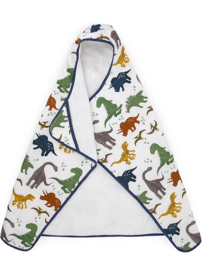 ليتل يونيكورن Little Unicorn Cotton Hooded Towel Big Kid (Dino Friends) - Image 1