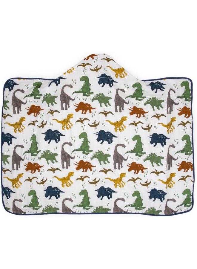ليتل يونيكورن Little Unicorn Cotton Hooded Towel Big Kid (Dino Friends) - Image 4