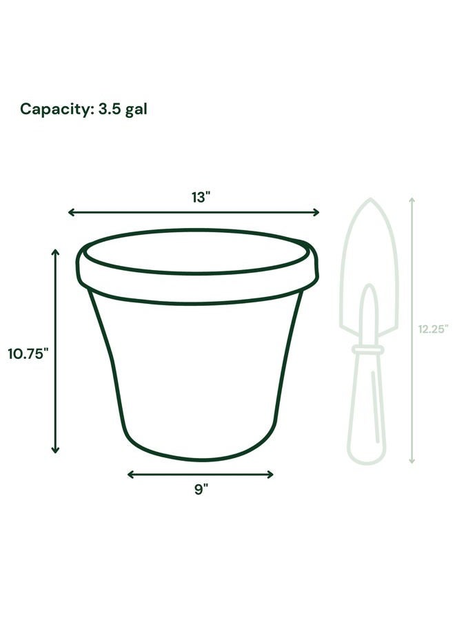 Bloem Terra Pot Planter (TR1283), Pebble Stone, 12" - Image 2