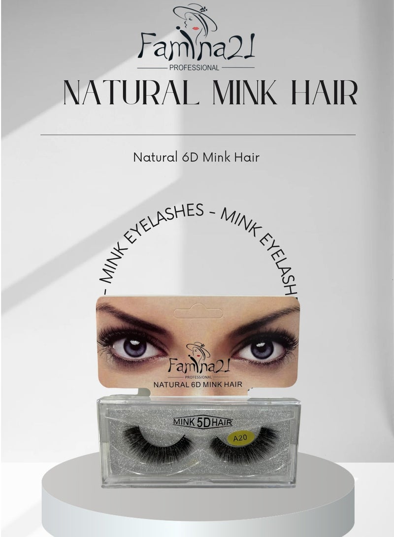 Famina21 Natural 6D/5D Mink Hair Eyelashes - Set of 30 Models (A10) - Image 2