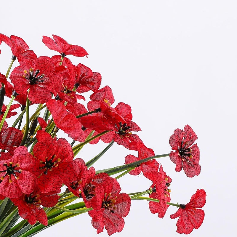 jaffiust 24PCS Artificial Flowers for Outdoor,No Fade Fake Plastic Flowers Faux Plants for Decoration Hanging Planters Indoor Outside Garden Porch Window Box Home Wedding Farmhouse - Image 3