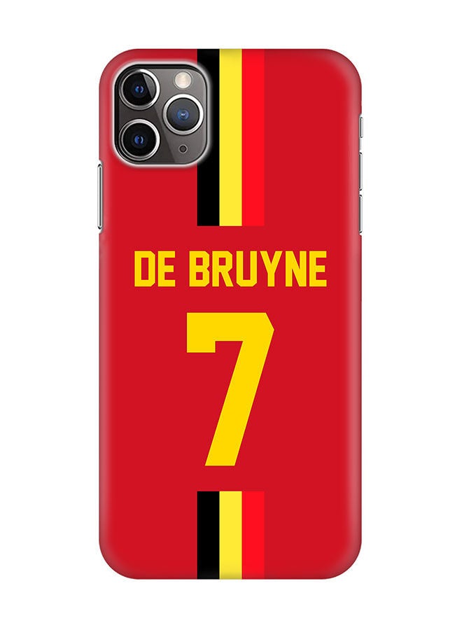 Stylizedd Slim Cover for Apple iPhone 11 Pro Max Case Snap Classic Series Mobile Cover Hard PC Shield Matte Finish Print -Belgium-Player-De Bruyne - Image 1