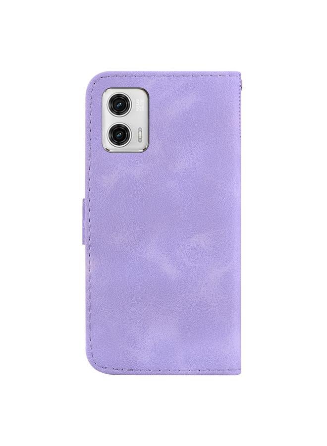 اس-توب جراب لهاتف Motorola Moto G73 مصنوع من الجلد المنقوش على شكل سبعة - Image 3