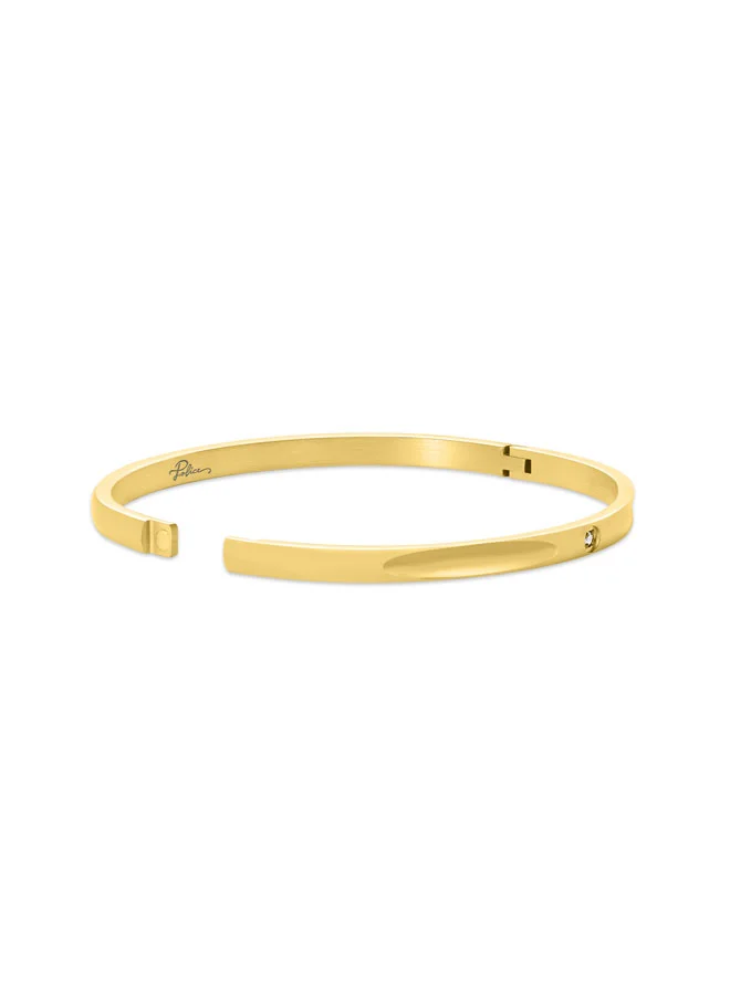 POLICE Lavaliere Gold-Plated Bangle for Women with Crystal-Embellished