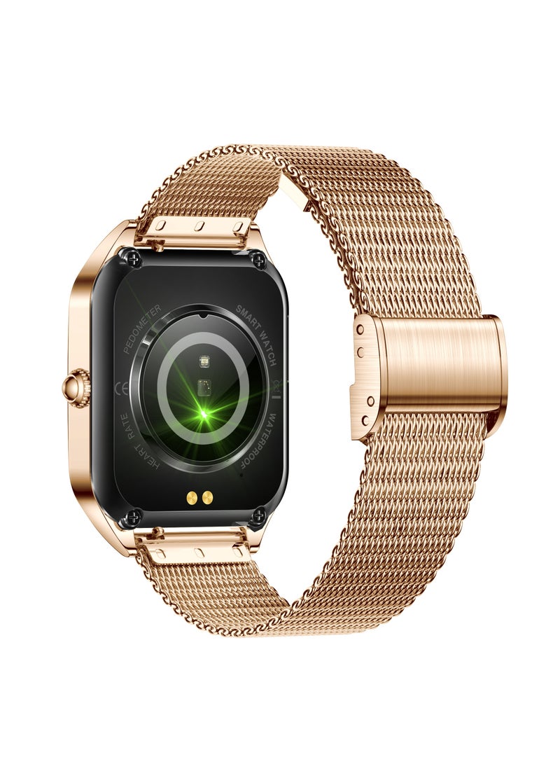 LIGE Exquisite Luxury Ladies Smartwatches Elegant Big battery Multi-functional Monitoring for Women Mesh Rose Gold  - Image 2