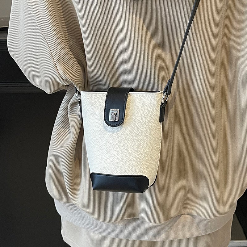 High-End Pebbled Small Bag For Women Fashion Soft Leather Mobile Phone Bag Summer Simple Shoulder Crossbody Bag - Image 5