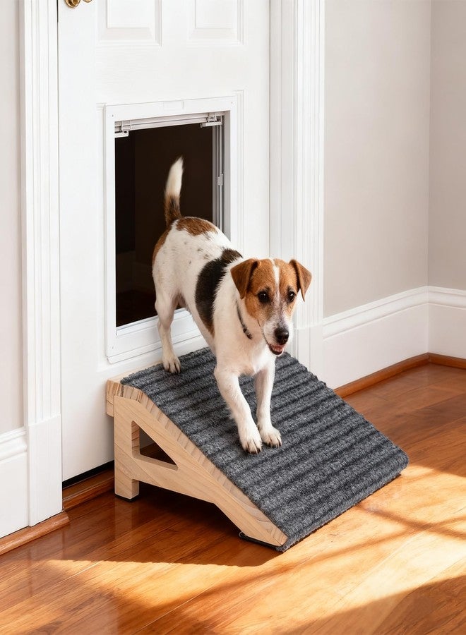 KISIMUY 1-Pack Dog Stairs Ramp for Small & Aged Dogs - Wooden Anti-Slip Pet Steps, Low-Angled Dog Assist Ramp for Indoor & Outdoor, 4.2in, Slant Board Calf Stretcher & Footrest, Patio/Home/Office 3-in-1 Use - Image 1
