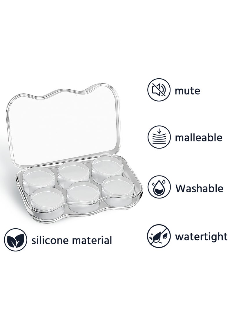 Sefudun 6 Pcs Reusable Silicone Earplugs,High Decibel Noise Protection Waterproof Earplugs,Sleep Earplugs  - Image 2