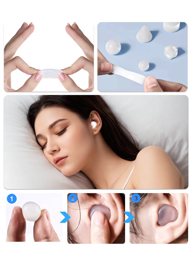 Sefudun 6 Pcs Reusable Silicone Earplugs,High Decibel Noise Protection Waterproof Earplugs,Sleep Earplugs  - Image 3