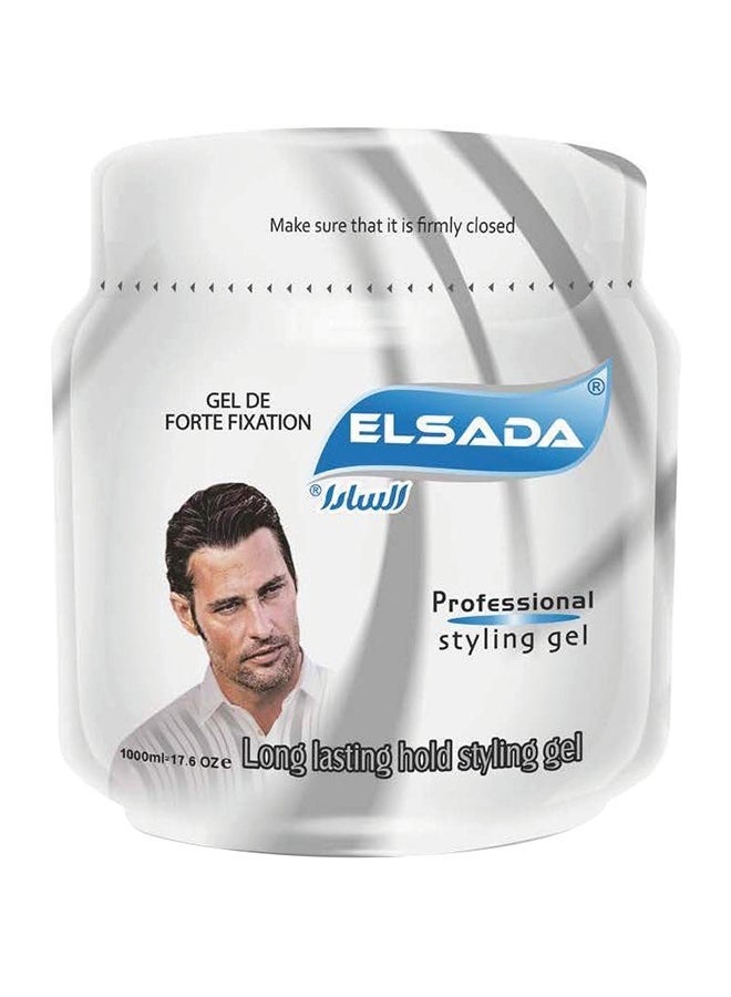 El SADA Al-Sada Grey Hair Styling Gel – Strong Professional Hold, 1000 ml