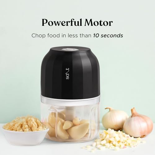 Salt ChopEase Classic Rechargeable Mini Chopper | Powerful motor and Long Lasting Battery | Sharp Stainless Steel Blades | Effortless Cleaning | 250 ML | Black - Image 2
